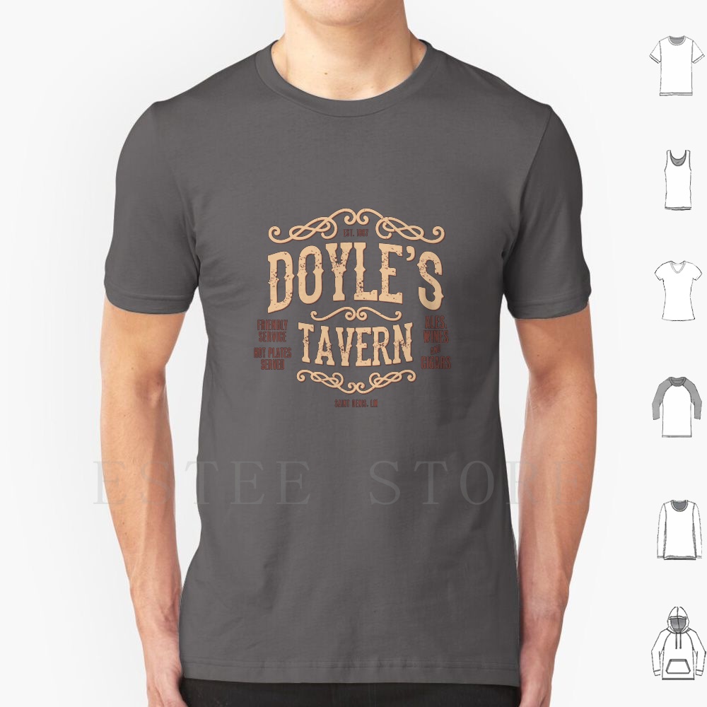 Whisky Beer And Wine - Футболка Doyle's Tavern с принтом, хлопковая