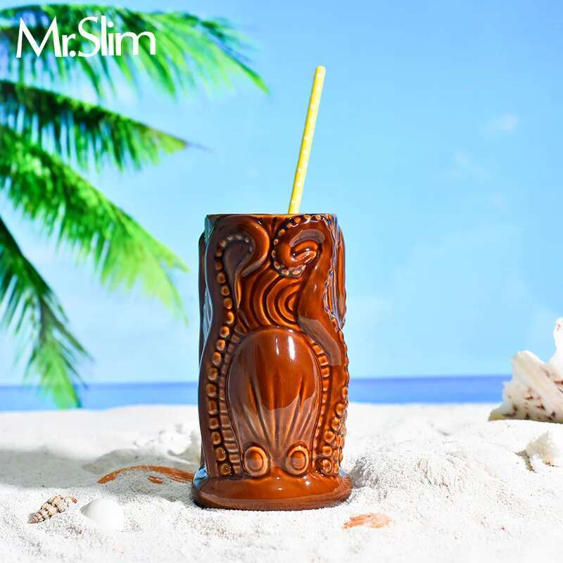 Wine Beer Mixed Drinks - Кружка-тумблер TIKI Bar: Гавайский тропический пляжный
