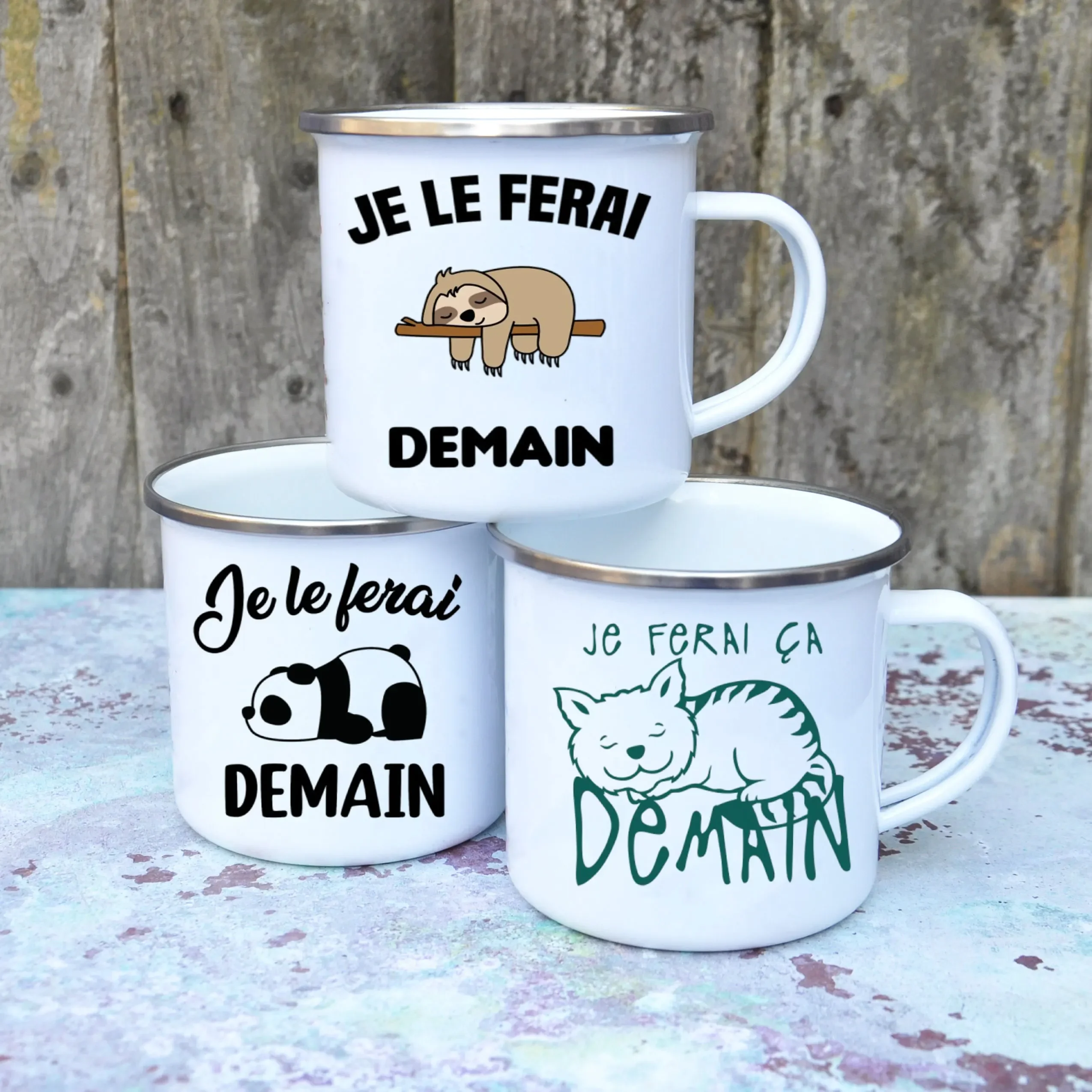 Cute Enamel Coffee Mug French  – обзор и цена Wine Beer Best
