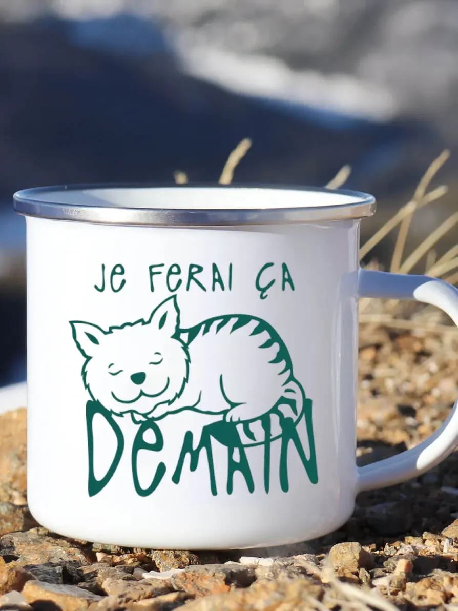 Cute Enamel Coffee Mug French  – обзор и цена Wine Beer Best