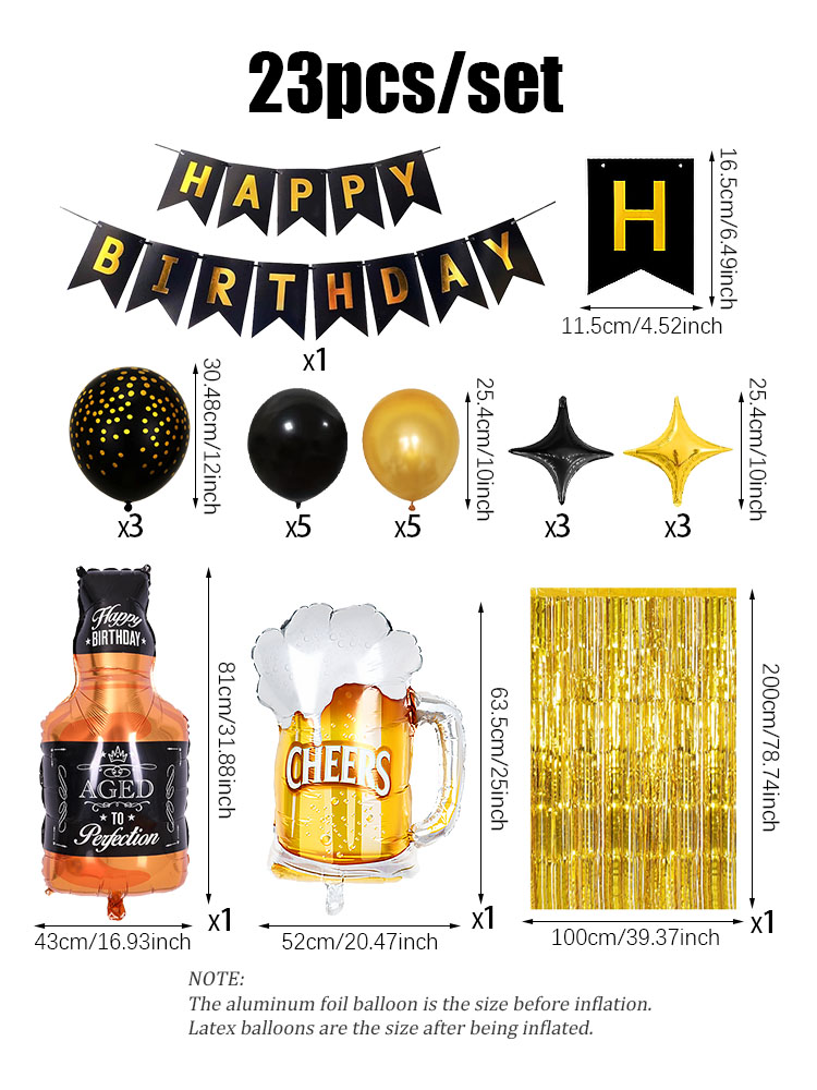 Набор из 23 шаров: черный банн – обзор и цена Wine Beer Whiskey Year